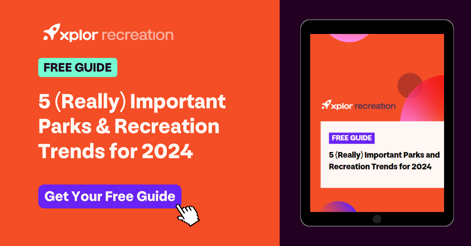 2024 Parks and Recreation Trends Guide social post graphic