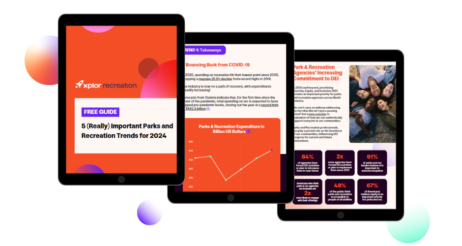 2024 Parks and Recreation Trends Report guide 3-page preview graphic