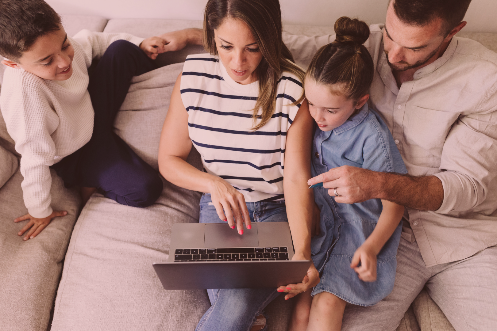 Family on a Laptop