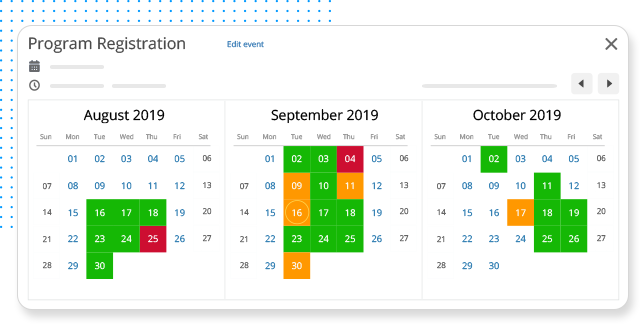 Calendar and Online Booking-Flexible registrations-1